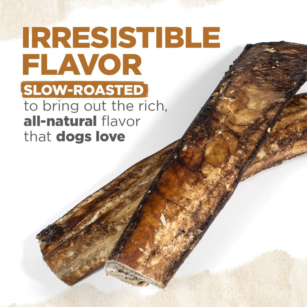 Natural Farm Rib Bones in chewing session for medium and large dogs