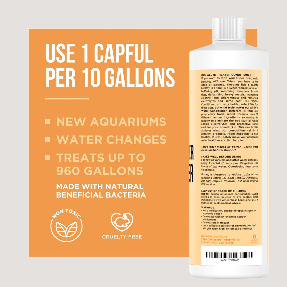 Natural Rapport Aquarium Water Conditioner for freshwater setup improving tap water