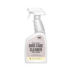 Natural Rapport Bird Cage Cleaner bottle front shows plant-based formula safe on cages and accessories