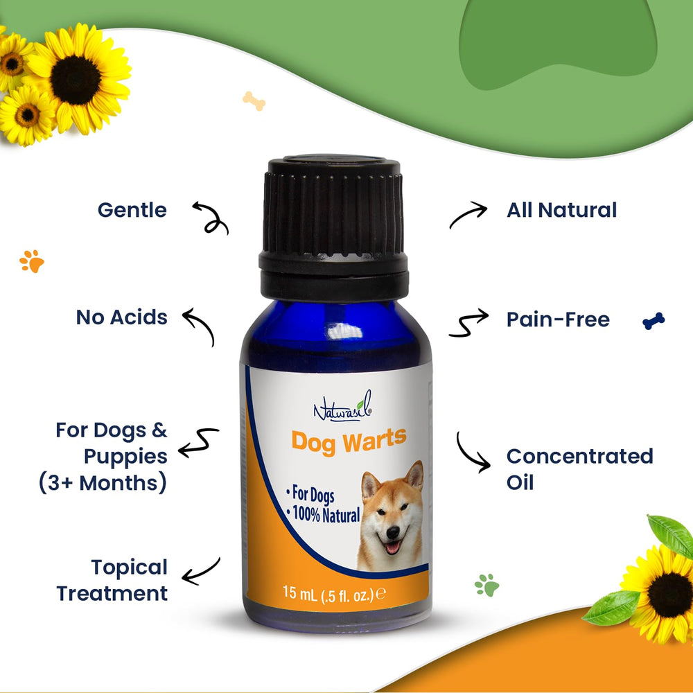 Naturasil simple at-home routine for pet wart care.