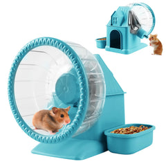 Nature Ann 4-in-1 silent hamster wheel blue front view for quiet nighttime exercise