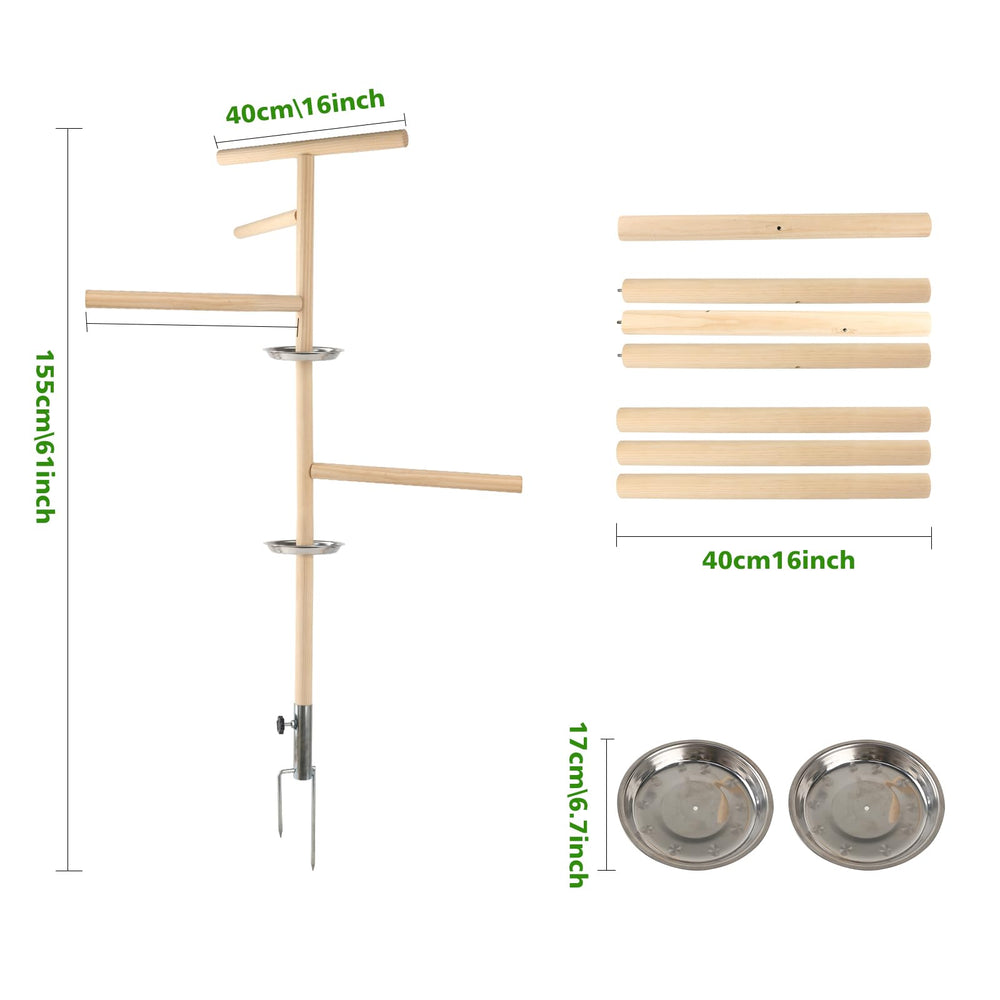Nature Ann vertical logs assembly shows durable bird platform