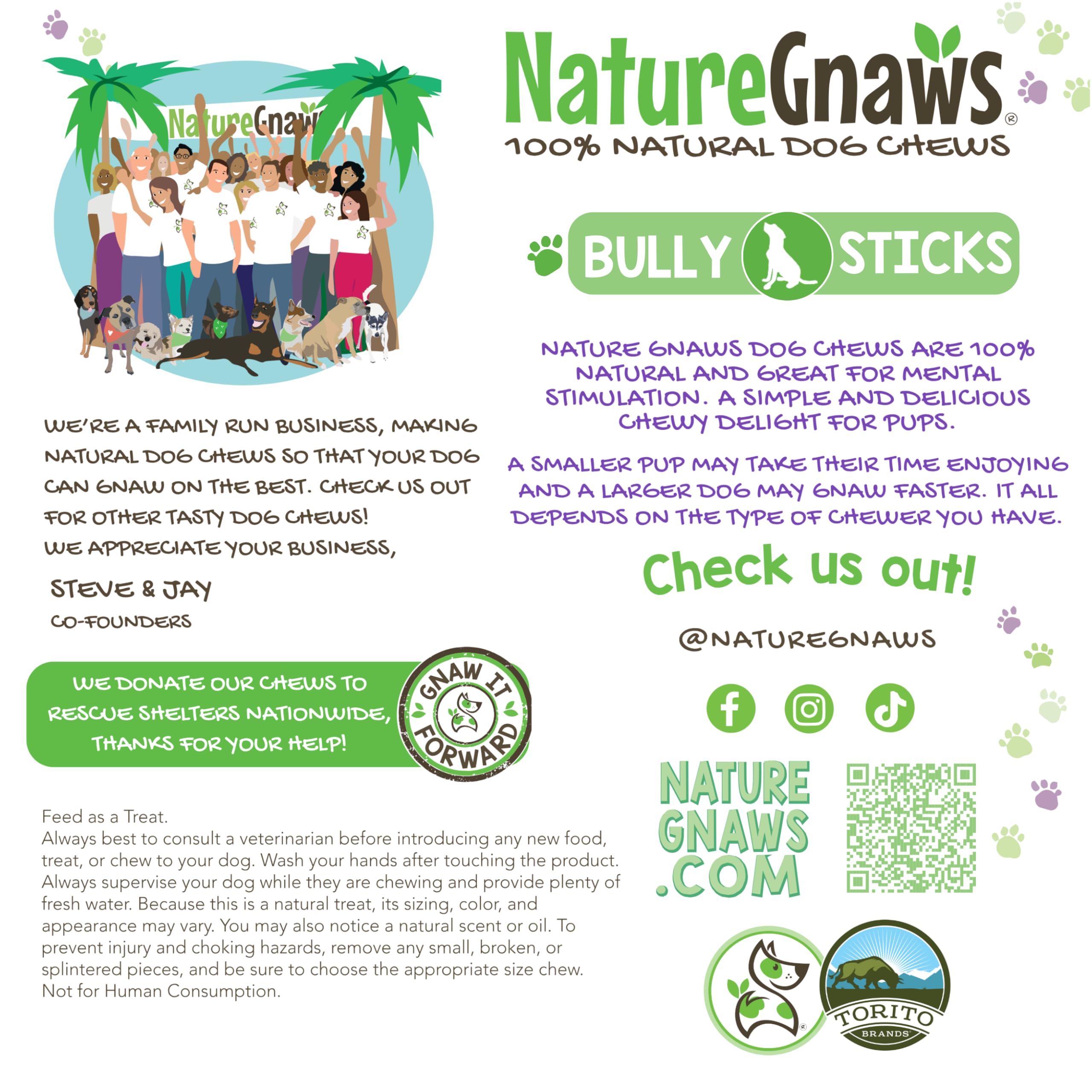 Nature Gnaws Large Bully Sticks textured surface, ideal for teething puppies and aggressive chewers alike.