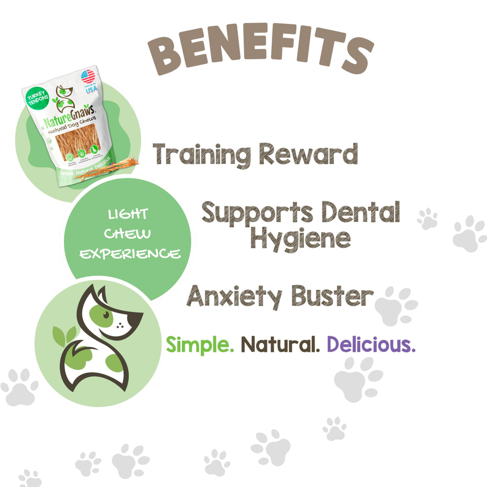 Nature Gnaws USA Turkey Tendons long-lasting chew visual for extended play
