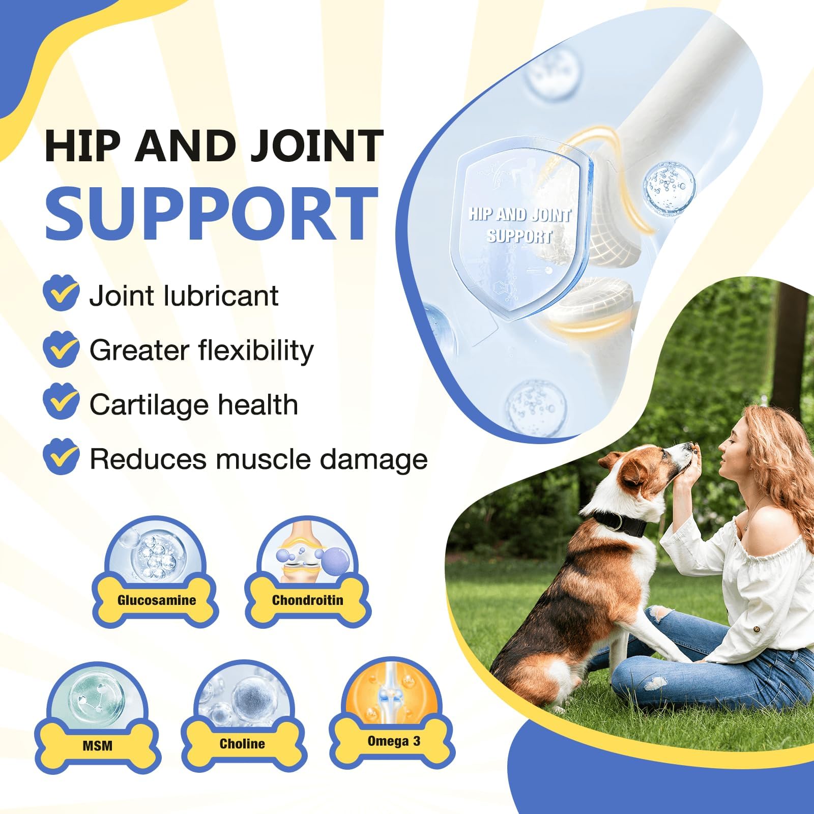 Nature Target omega-3 and joint-support blend image showing coat health and mobility support