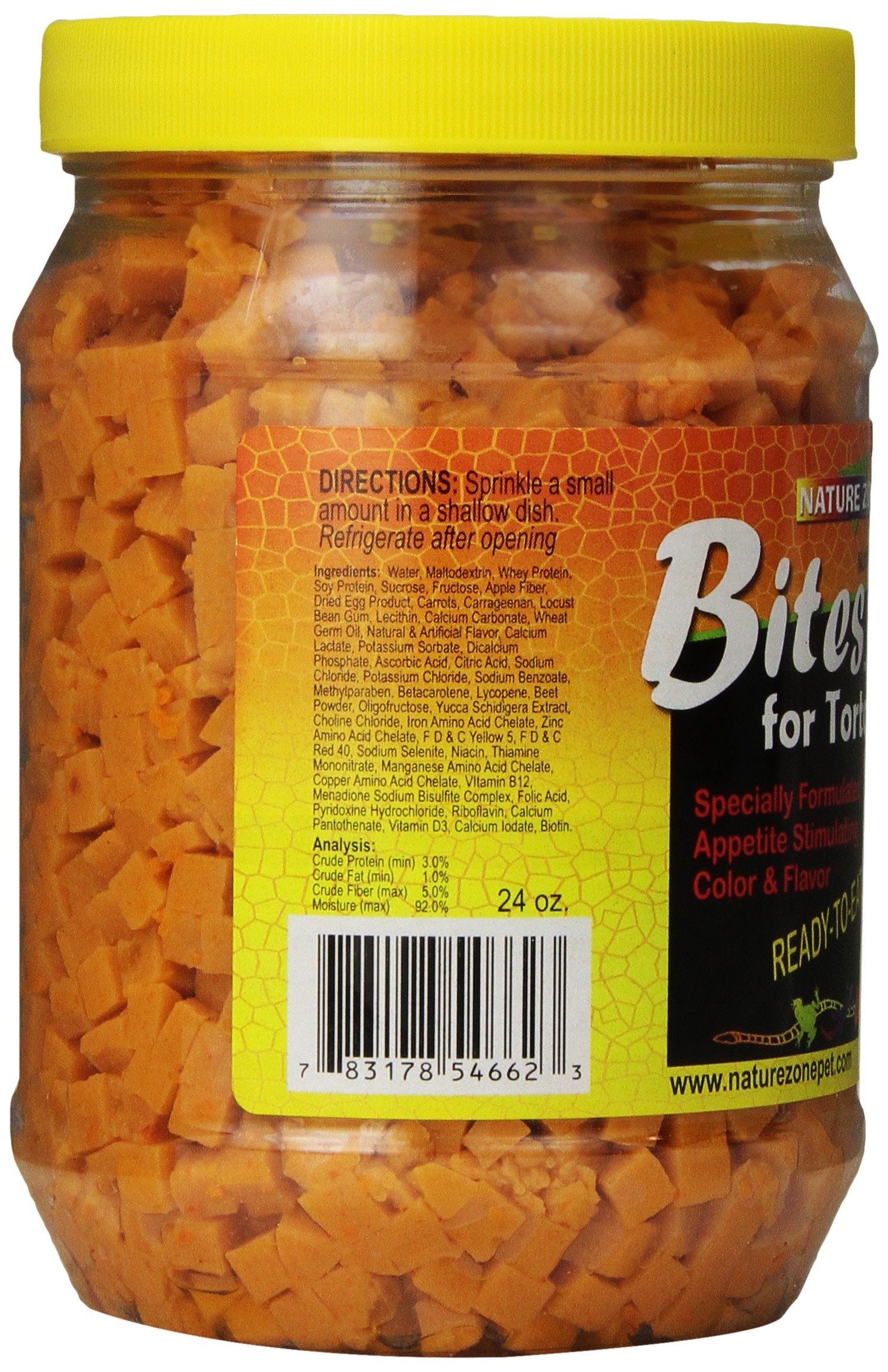 Nature Zone Bites tortoise soft gel close-up shows chewable texture for comfortable eating