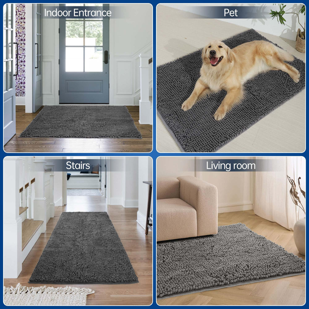 Naturei large entryway mat protects floors from stains and dirt.