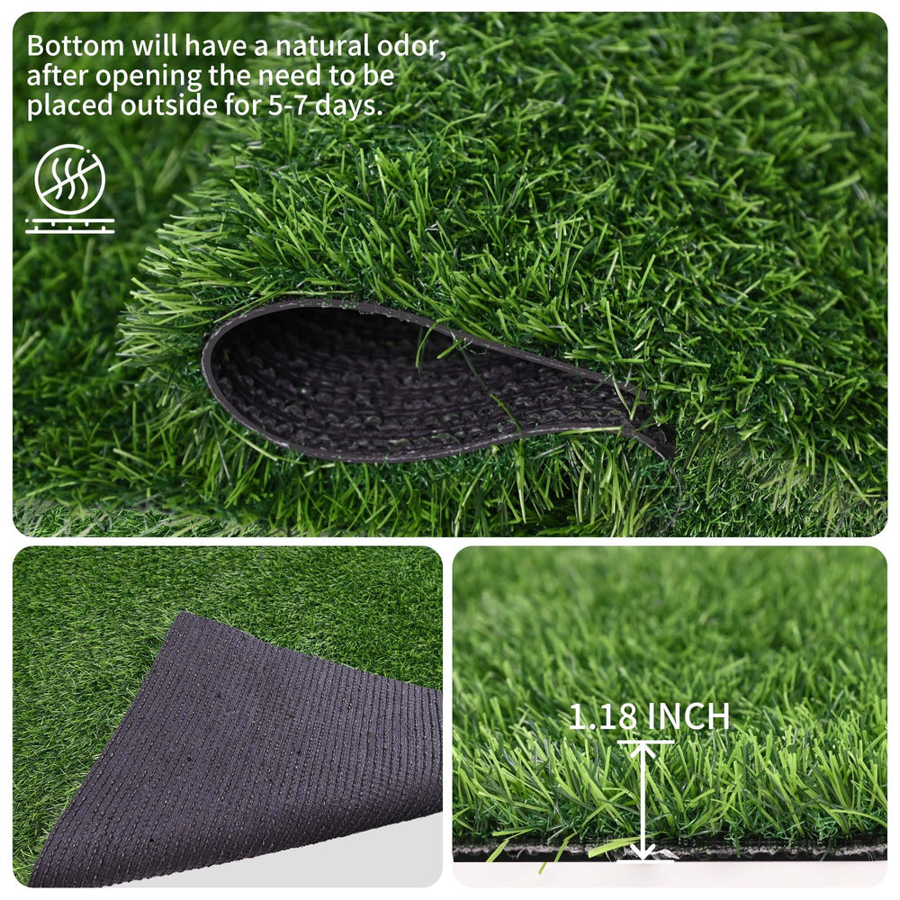 Naturei Grass Pad multi-size concept picture communicates flexible space fitting.