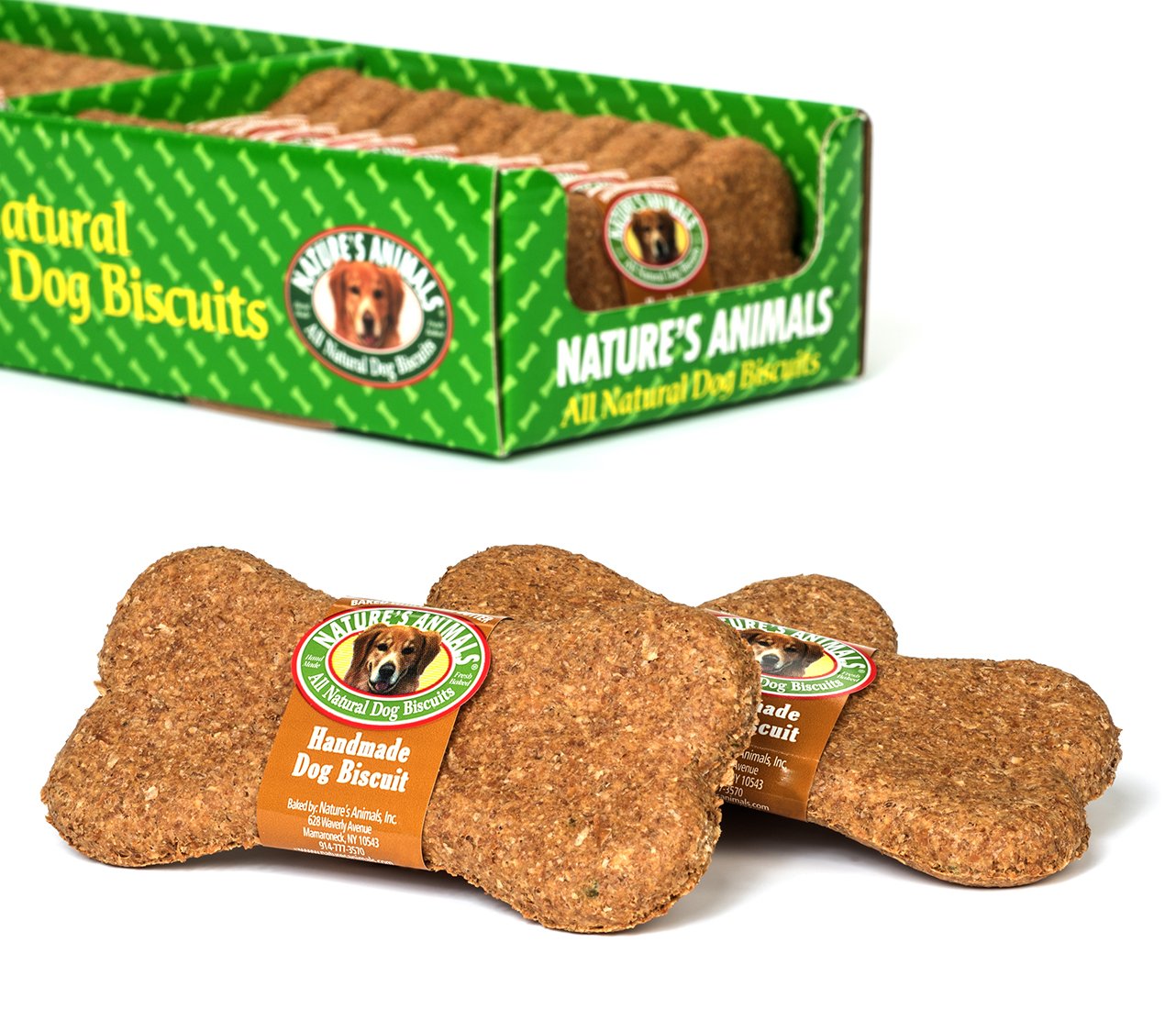 Nature's Animals Original Bakery Biscuits are oven baked for a satisfying crunch.