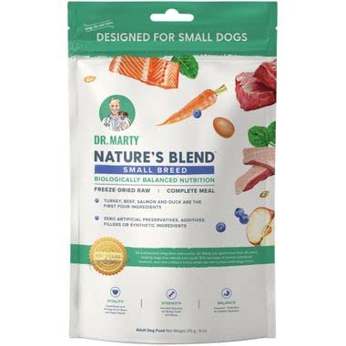 Nature's Blend Seafood small-breed freeze-dried raw dog food 6oz provides protein-rich meals
