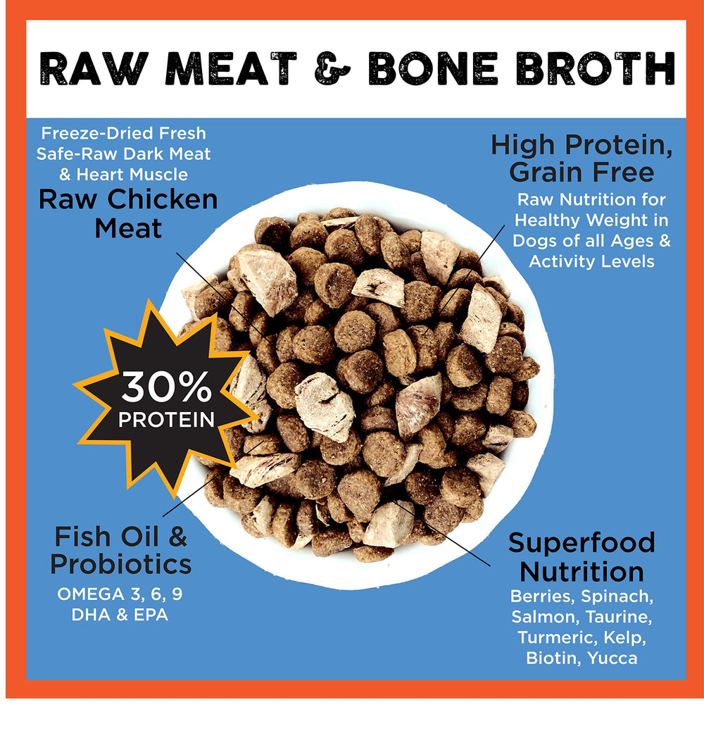 Nature's Diet Raw Mix Kibble probiotics shot emphasizes gut-friendly balance