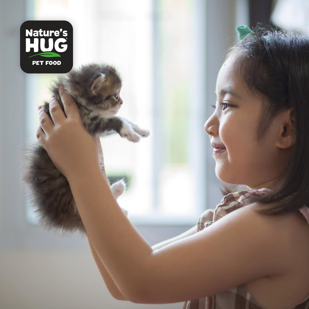 Nature's HUG eco-friendly packaging underscores sustainability in protein sourcing.