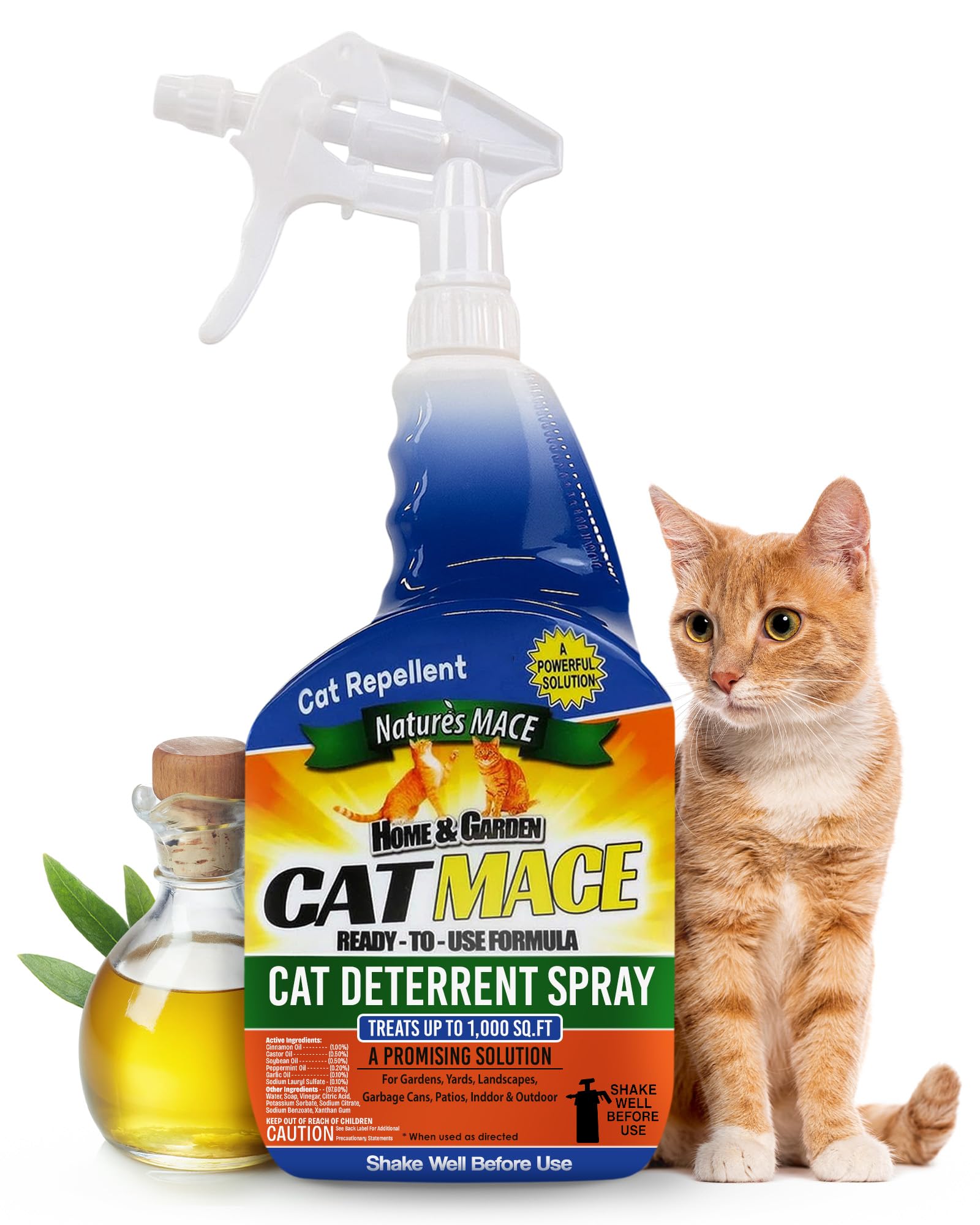 Nature's MACE Cat Mace ready-to-use spray bottle deters cats effectively
