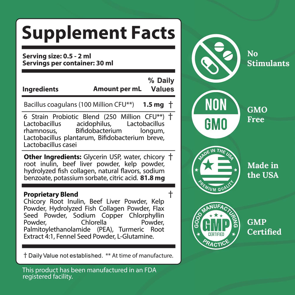 Nature’s NutriWave Pawbiotix label with ingredients highlights natural gut-support formula.