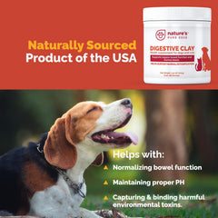 Nature's Pure Edge clay powder used with dogs and cats for gut support