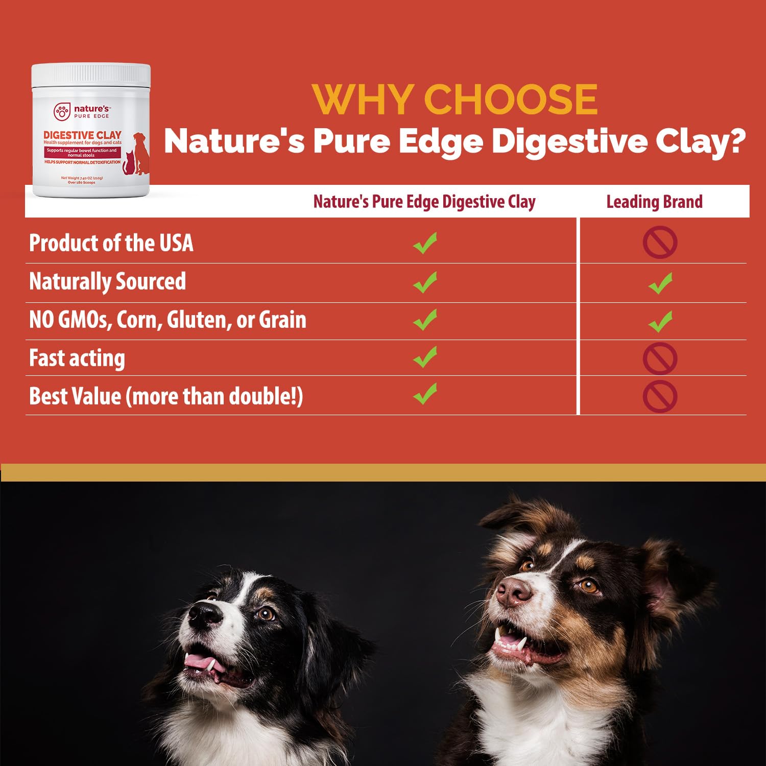 Closeup of Nature's Pure Edge clay powder texture highlighting natural mineral