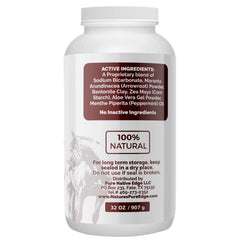 Nature's Pure Edge Coat Guard Rx applying on horse demonstrates simple use
