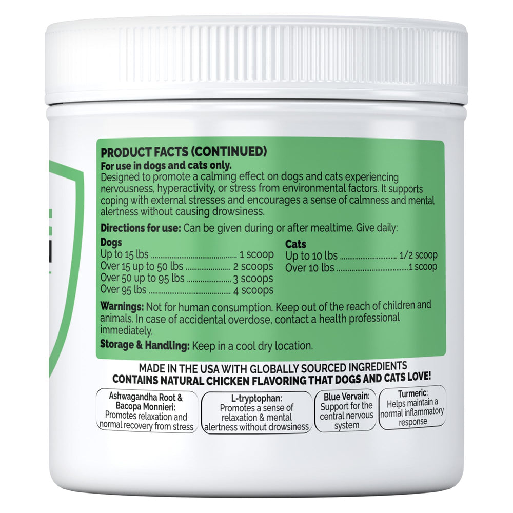 Nature's Pure Edge serving-scoop shows easy dosing for pets.