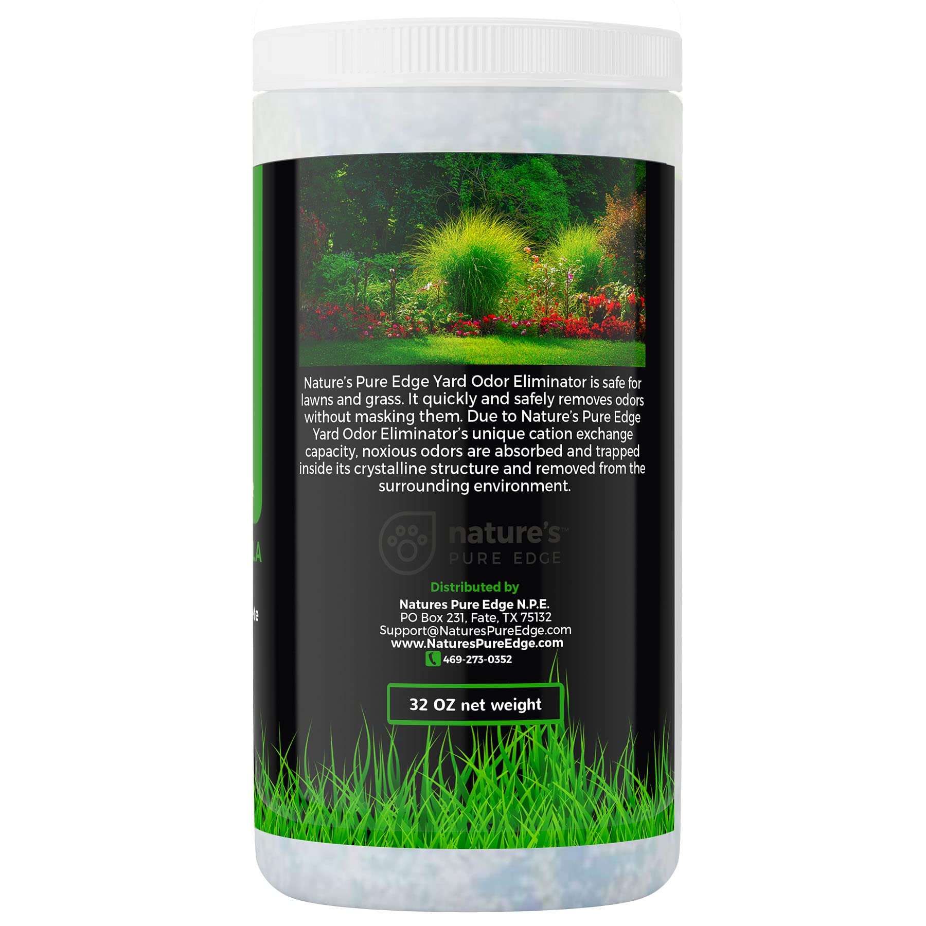 Nature's Pure Edge Yard Odor Eliminator on lawn odors for a cleaner yard.