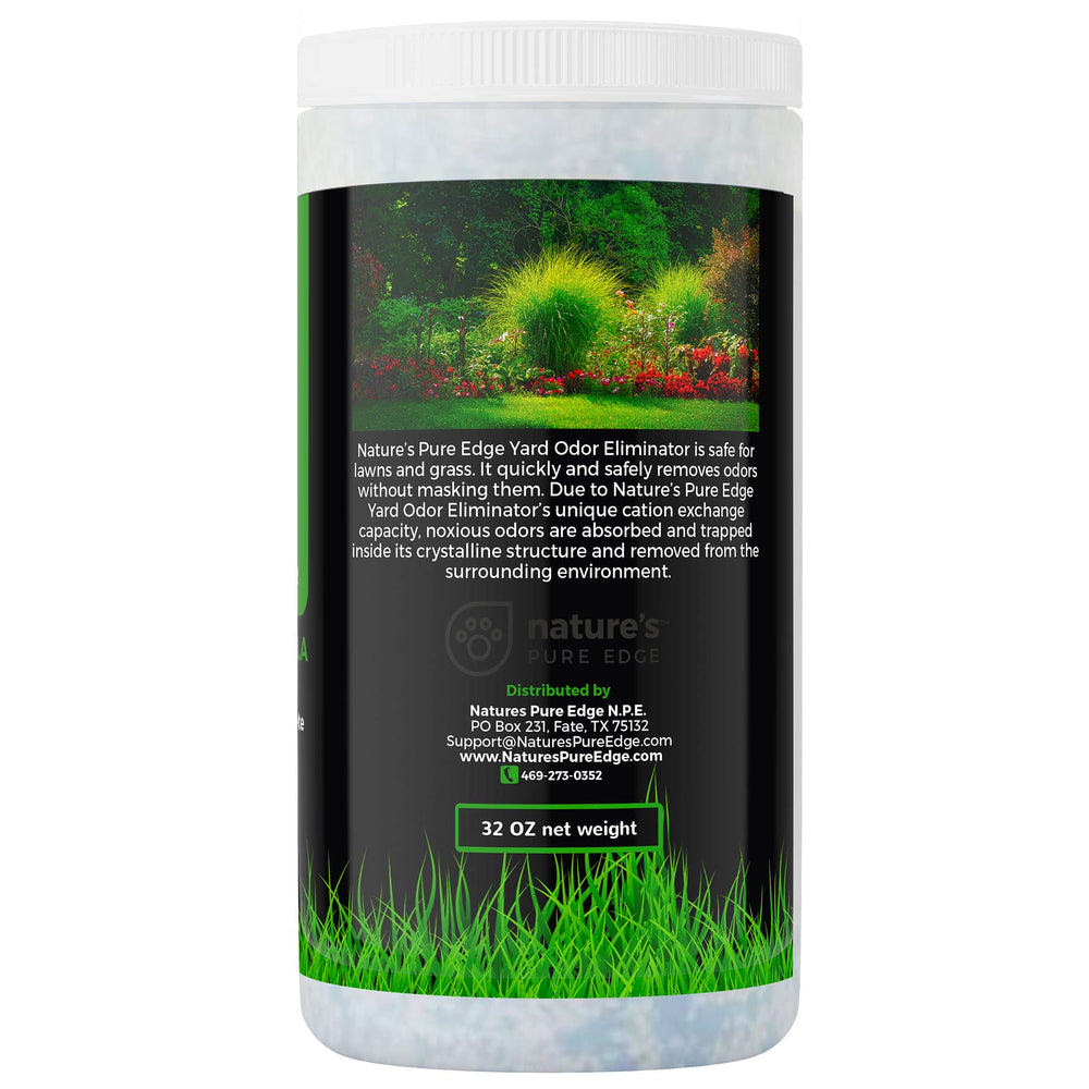 Nature's Pure Edge Yard Odor Eliminator on lawn odors for a cleaner yard.