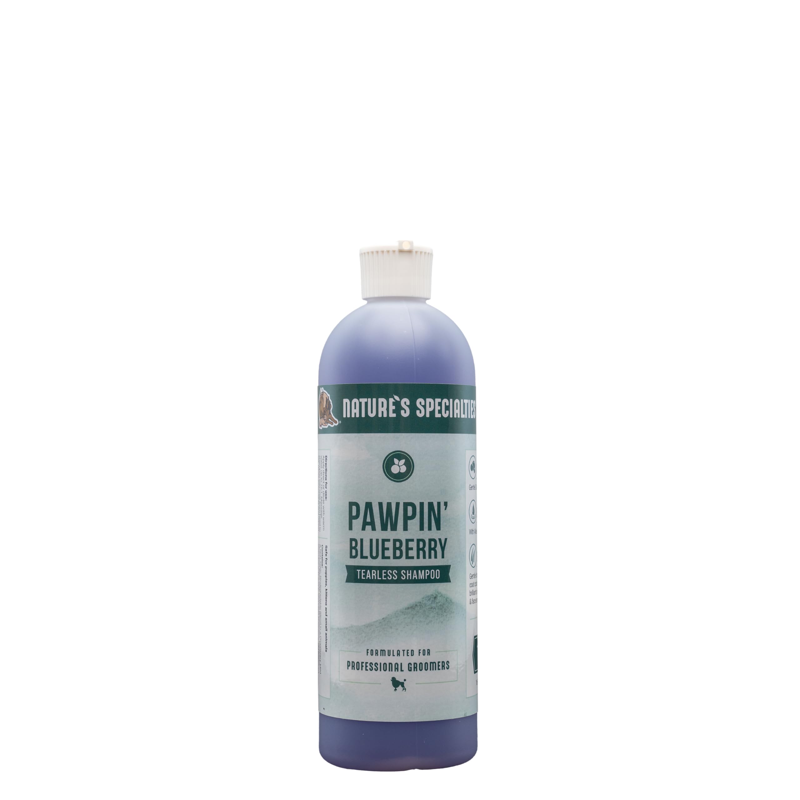Nature's Specialties Pawpin' Blueberry bottle ready for quick, tearless baths
