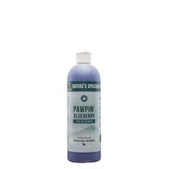 Nature's Specialties Pawpin' Blueberry bottle ready for quick, tearless baths