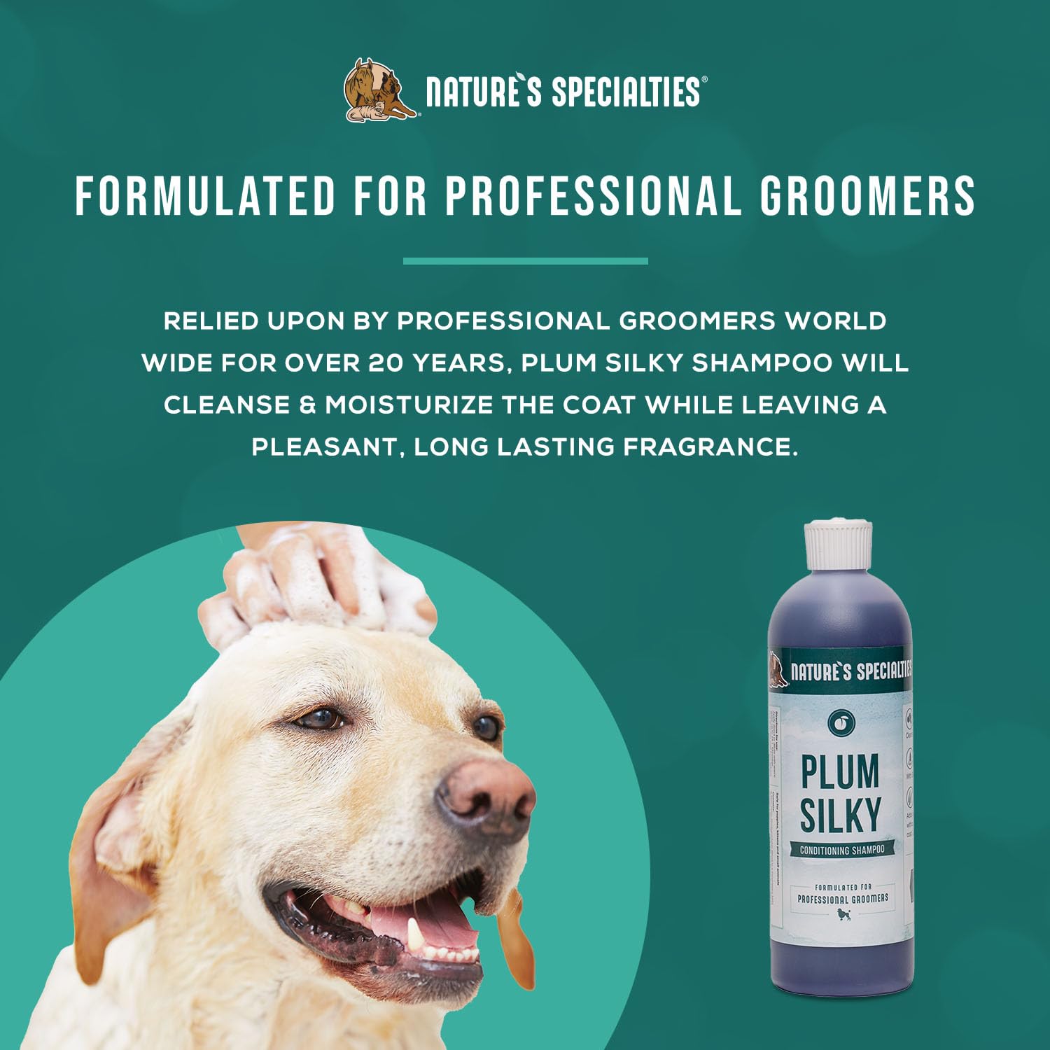 Nature's Specialties Plum Silky coat before-after highlights enhanced texture and manageability.
