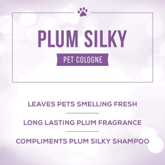 Nature's Specialties Plum Silky Dog Cologne spray-action for quick refresh between grooming sessions.