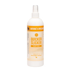 Nature's Specialties Quicker Slicker bottle front showing detangler spray for quick detangling