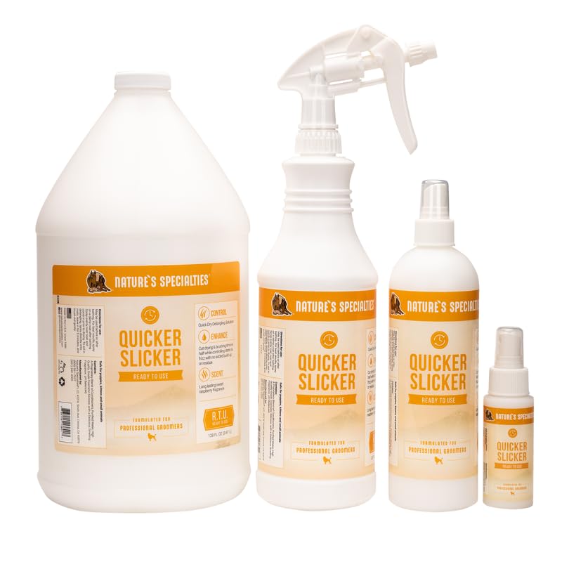 Nature's Specialties Quicker Slicker used by professional groomers for efficient grooming