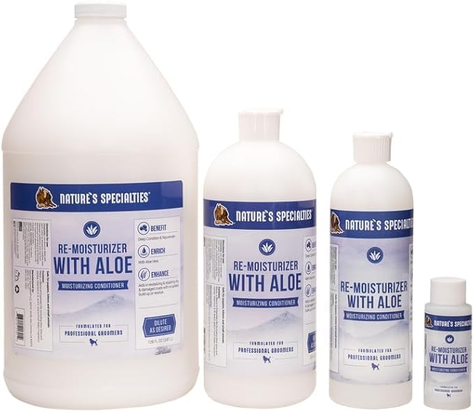 Nature's Specialties Re-moisturizer packaging 32oz ready for frequent baths.