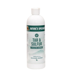 Nature's Specialties Tar and Sulfur Ultra bottle for deep cleansing and soothing coat.