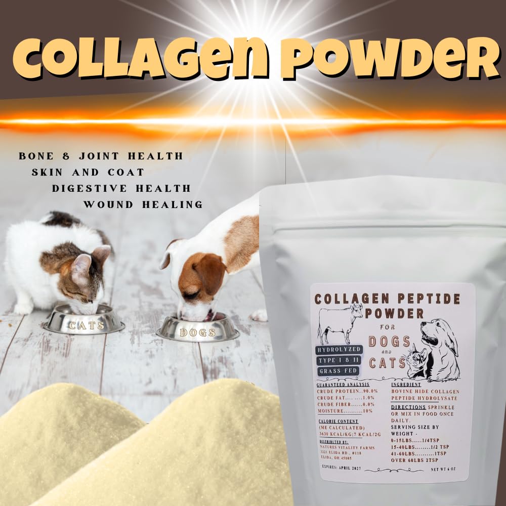 Nature's Vitality Farms collagen powder scoop dispensing demonstrates simple daily addition for mobility support.