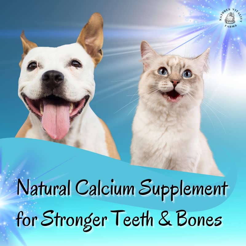 Natures Vitality Farms eggshell powder jar label highlights safe natural calcium.