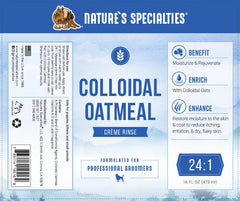 Nature's Specialties Colloidal Oatmeal Creme Rinse dilution-in-bowl enables quick, economical pet baths