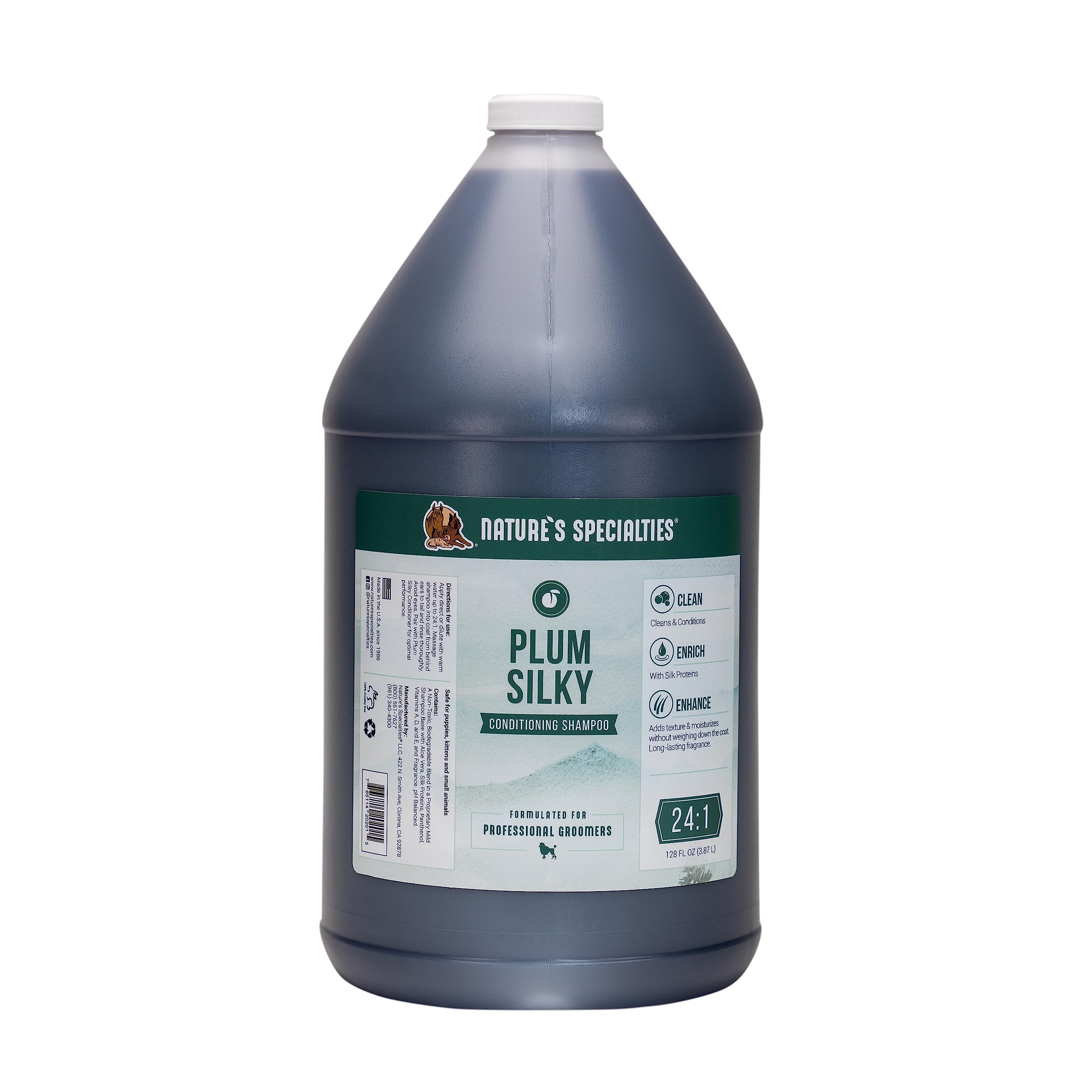 Nature's Specialties Plum Silky Ultra-Concentrated Shampoo Bottle for dilution up to 24 gallons