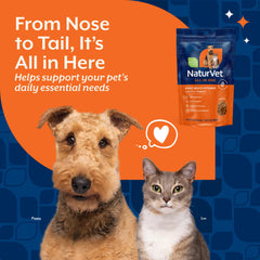 NaturVet All-in-One dog supplement omega-3-6-9 for shine