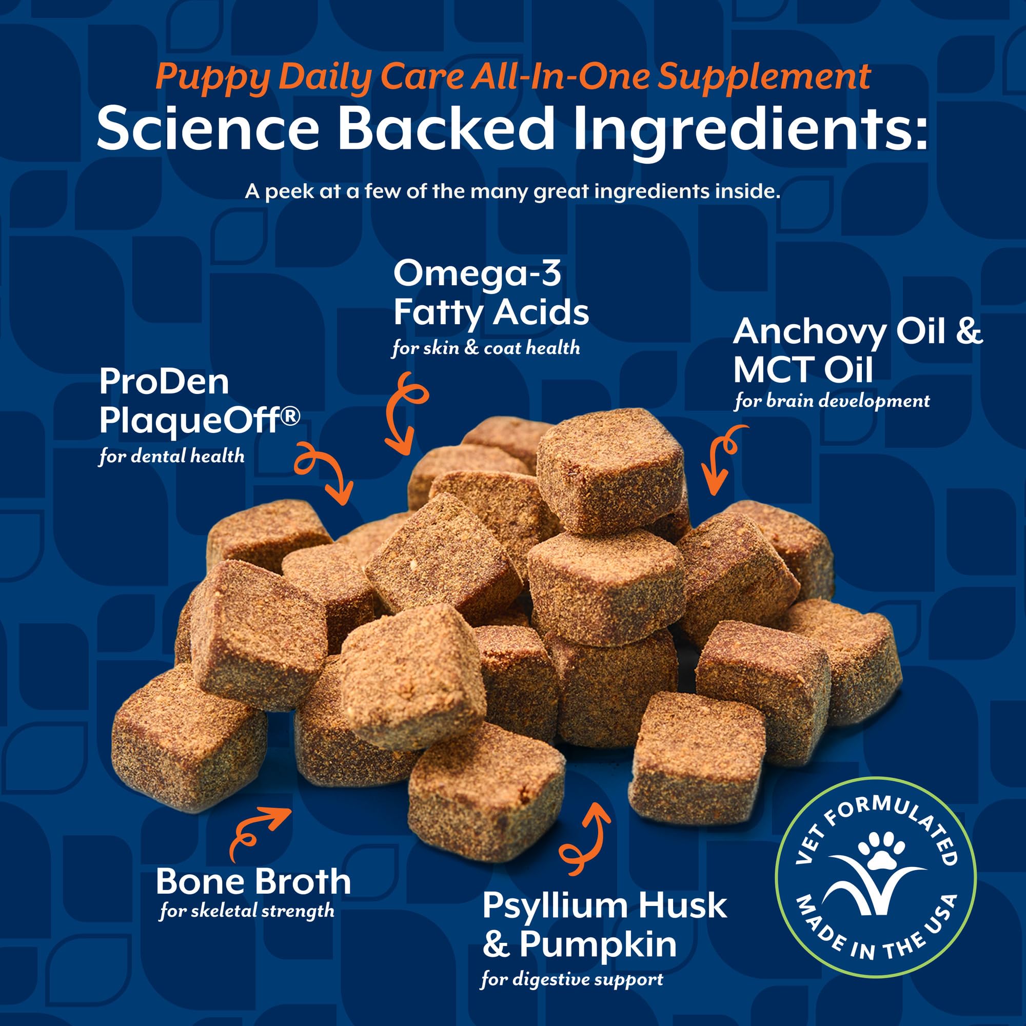 NaturVet All-In-One Puppy Daily Care joint-focused chews support mobility for puppies.
