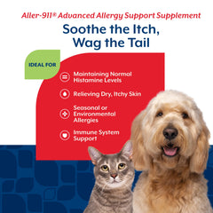 NaturVet Aller-911 dog and cat usage shows suitability for both species as an everyday supplement.