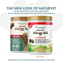 NaturVet Aller-911 soft chews cat-treat bowl for allergy relief support
