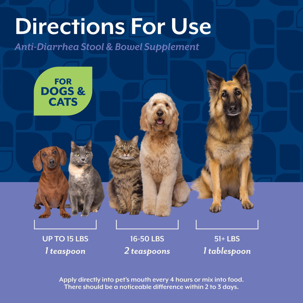 NaturVet anti-diarrhea liquid USA-made badge signals trusted production.