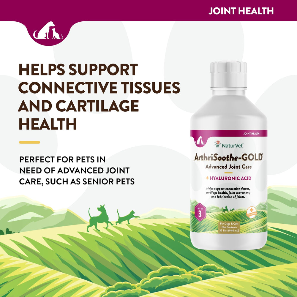 NaturVet ArthriSoothe-Gold active cat image showing mobility support.