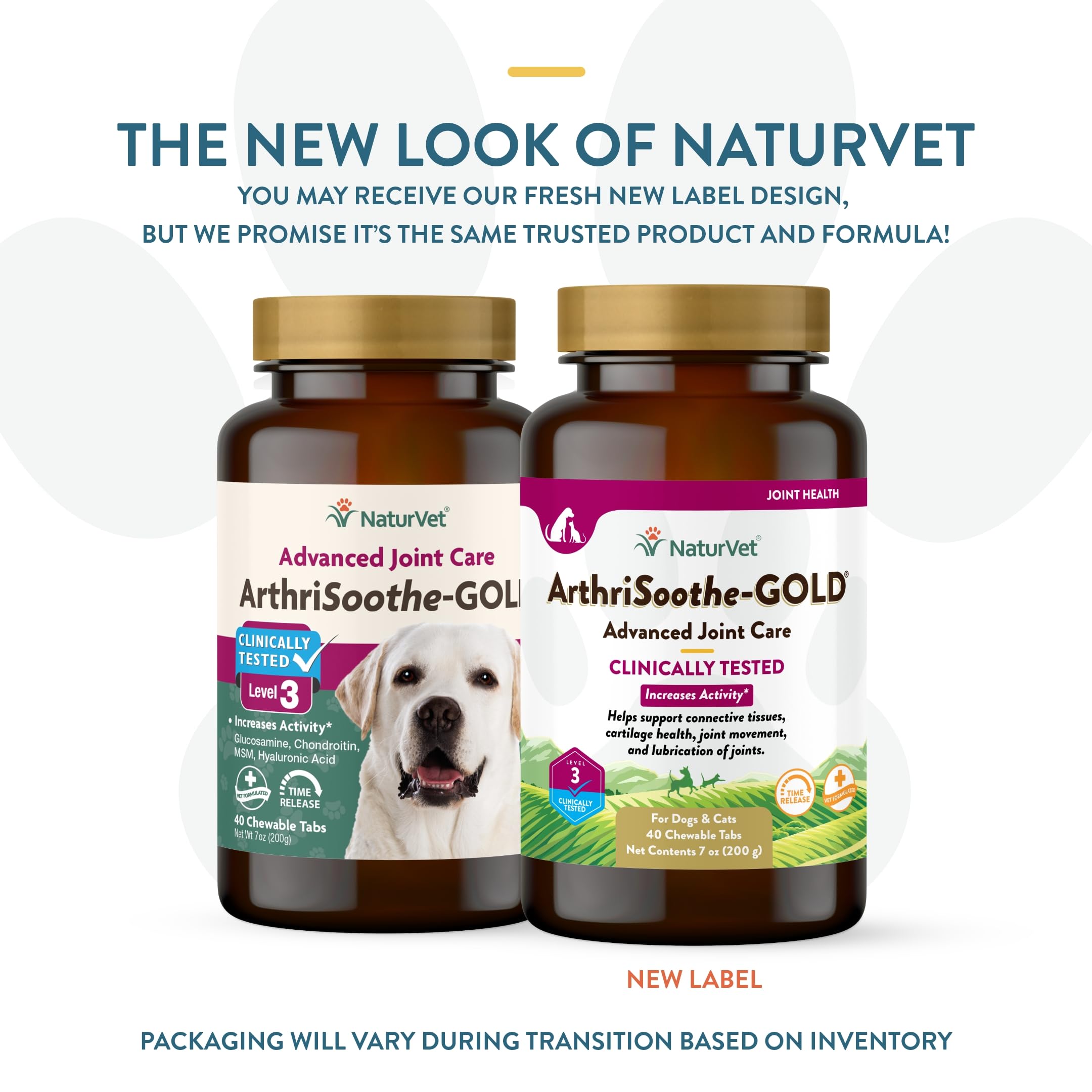 NaturVet ArthriSoothe-GOLD Level 3 for dog and cat uses supports mobility in daily activities