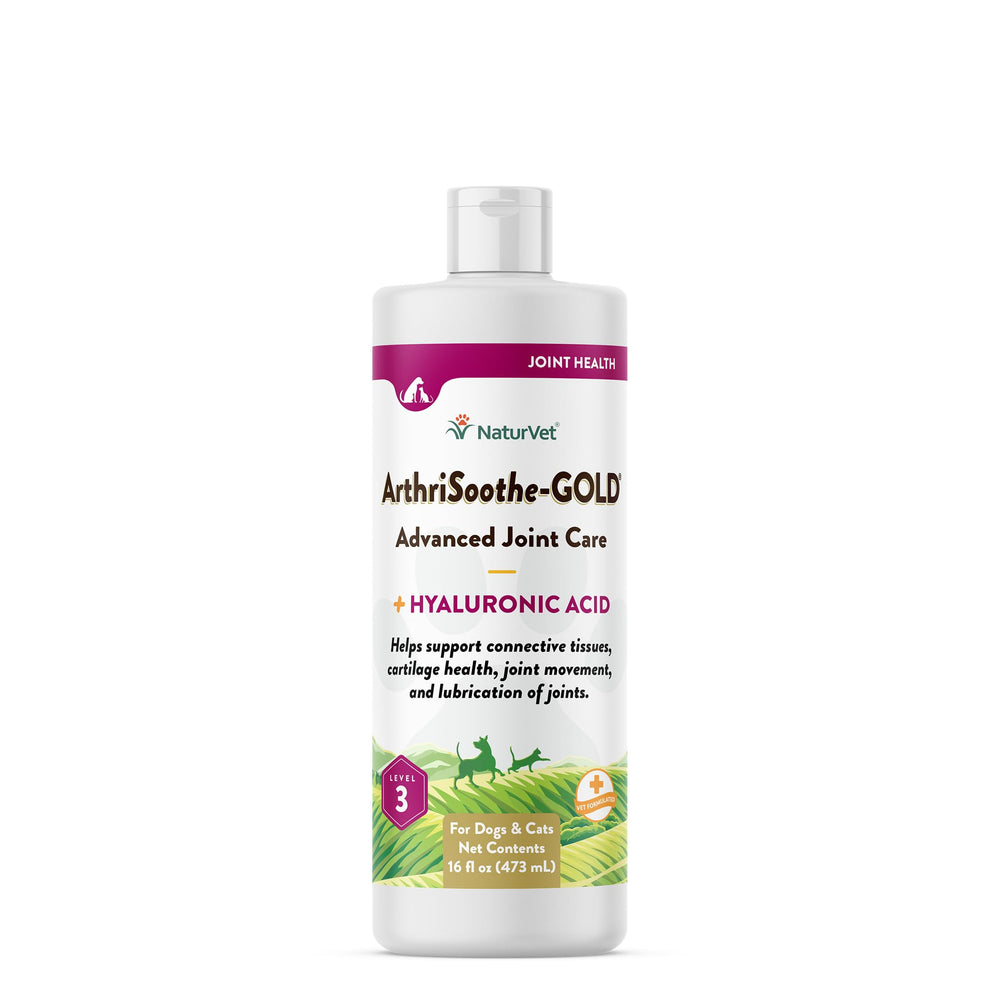 NaturVet ArthriSoothe-Gold liquid bottle for joint support in dogs and cats