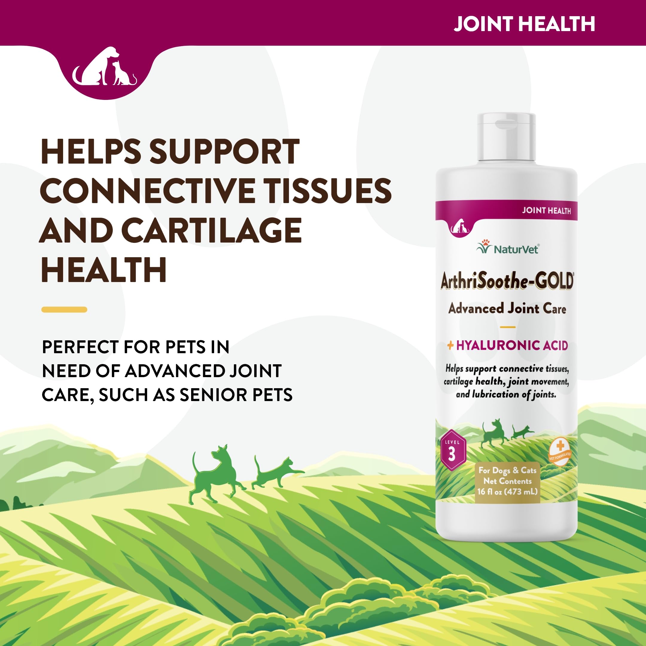 NaturVet ArthriSoothe-Gold MSM ingredient supporting joints