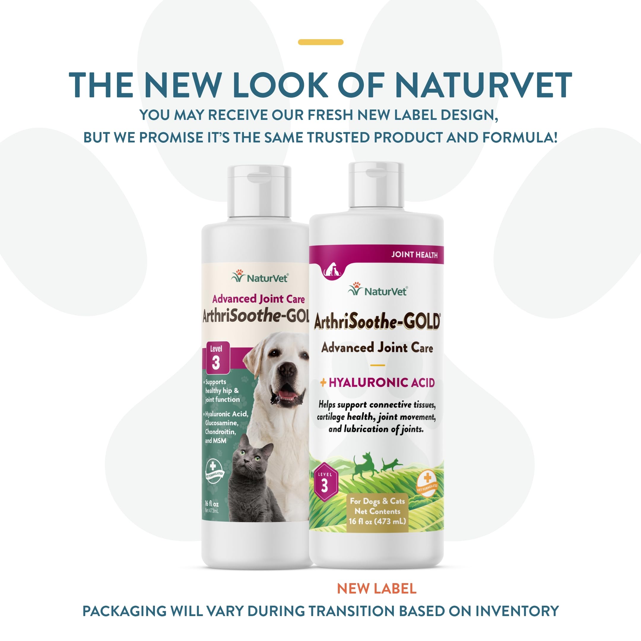 NaturVet ArthriSoothe-Gold pouring bottle showing easy administration