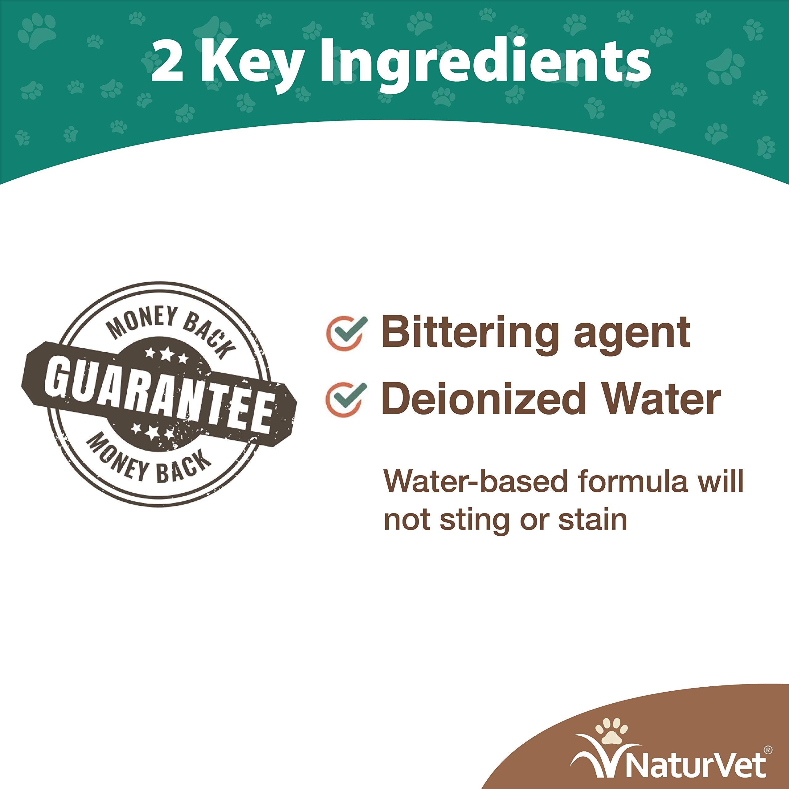 NaturVet Bitter Yuck spray application demonstrates easy-to-use deterrent on chewed cords.