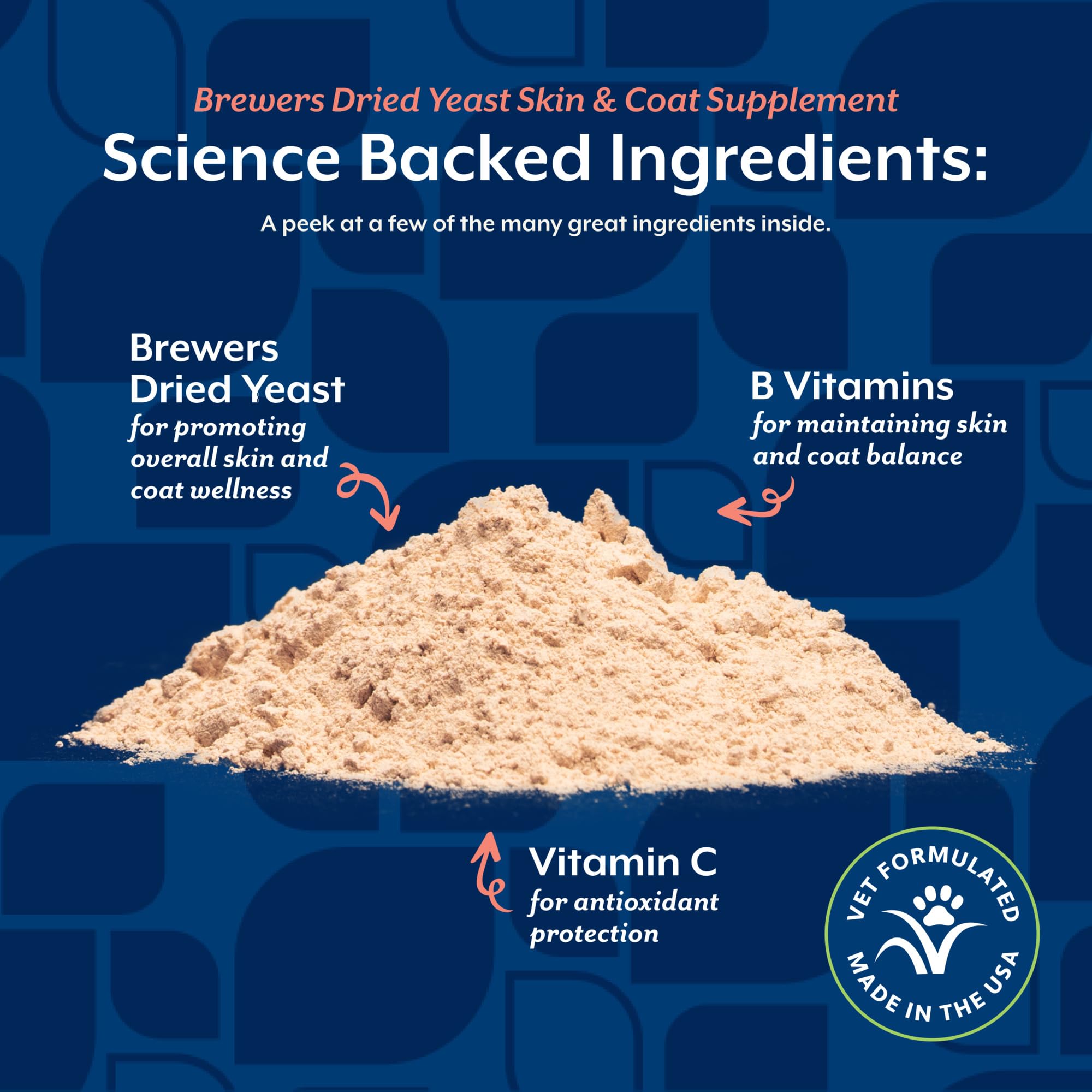 NaturVet Brewer's Dried Yeast Coat Shine for Dogs and Cats.