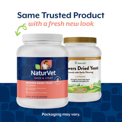 NaturVet Brewer's Dried Yeast Powder Scoop illustrates easy daily portioning.