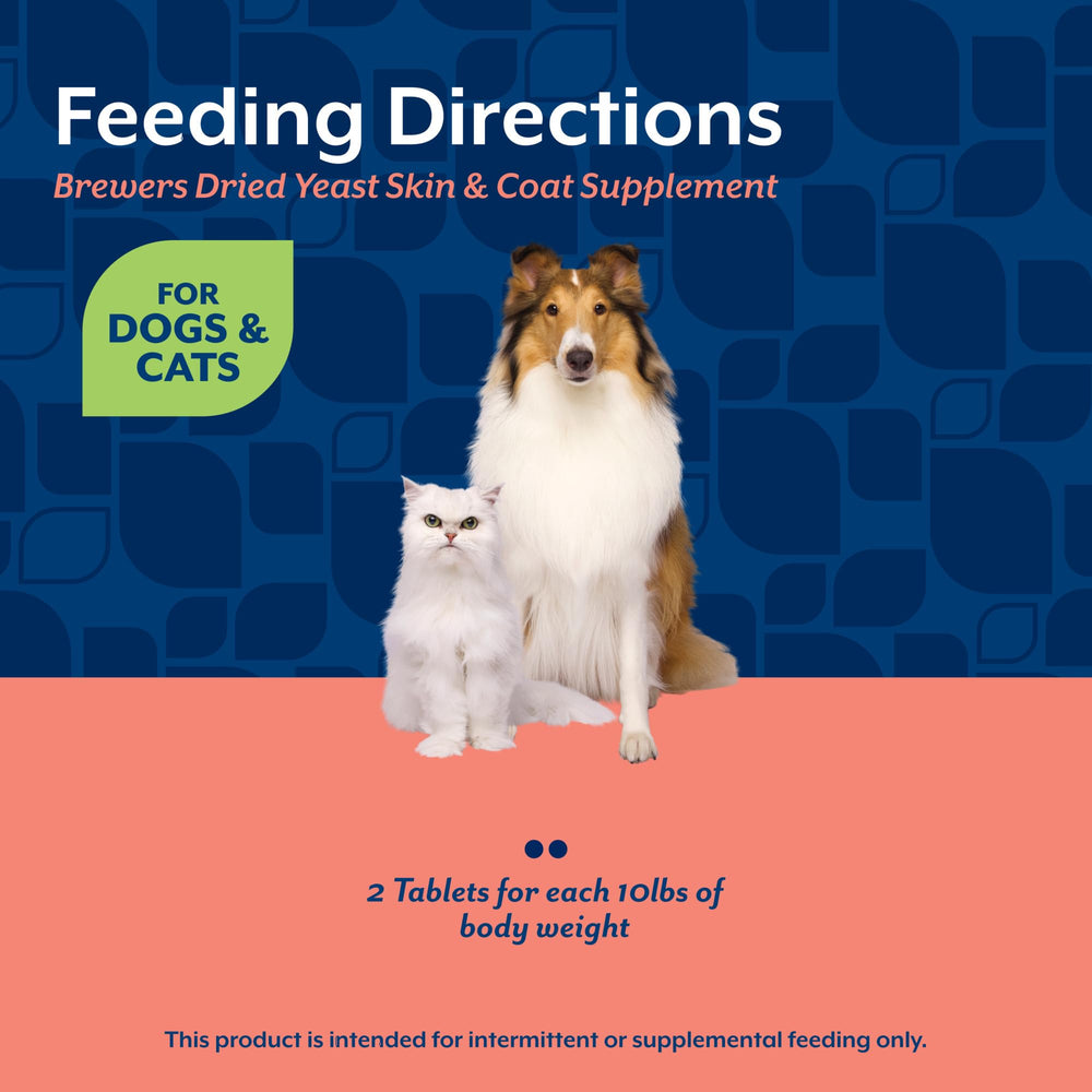 NaturVet Brewers Dried Yeast tablets in hand for portable pet health support
